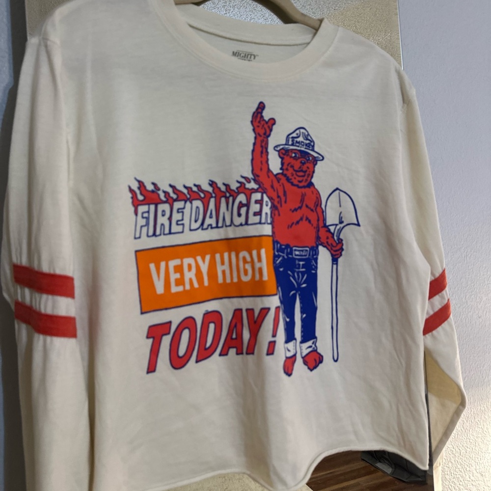 Smokey The Bear White Graphic Tee